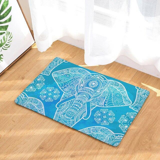 Tapis Éléphant Bleu Ciel