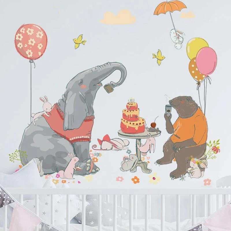 Stickers éléphant Anniversaire
