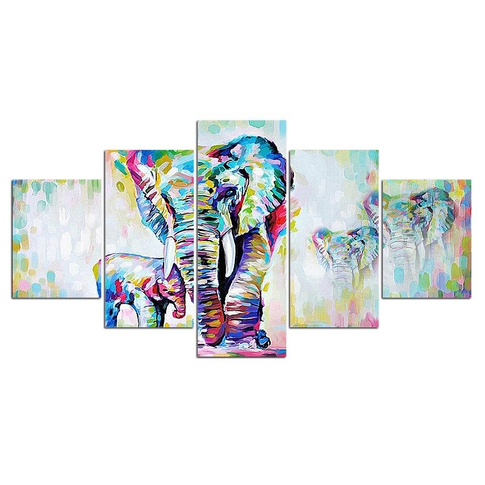 Tableau Éléphant Peinture Acrylique – Image 2