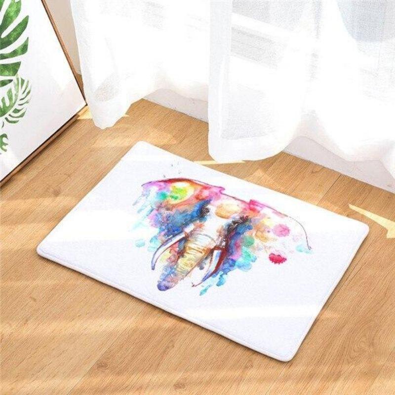 Tapis Éléphant Aquarelle